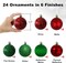 3.2" Large Christmas Balls Ornaments Shatterproof (Red & Green) - 3.2 x 3.2 x 3.2 inches